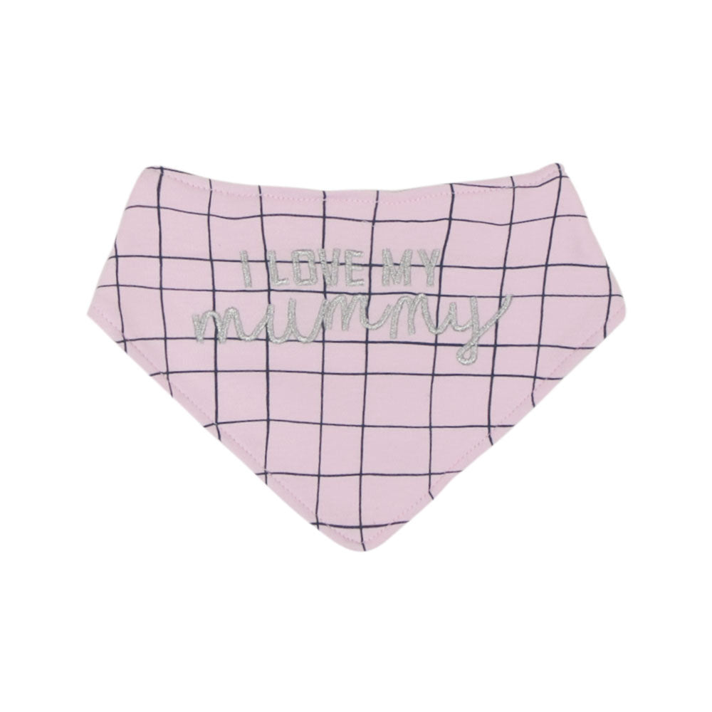 BABY PINK GLITTERY MERMAID GIRL BANDANA BIBS PK-3