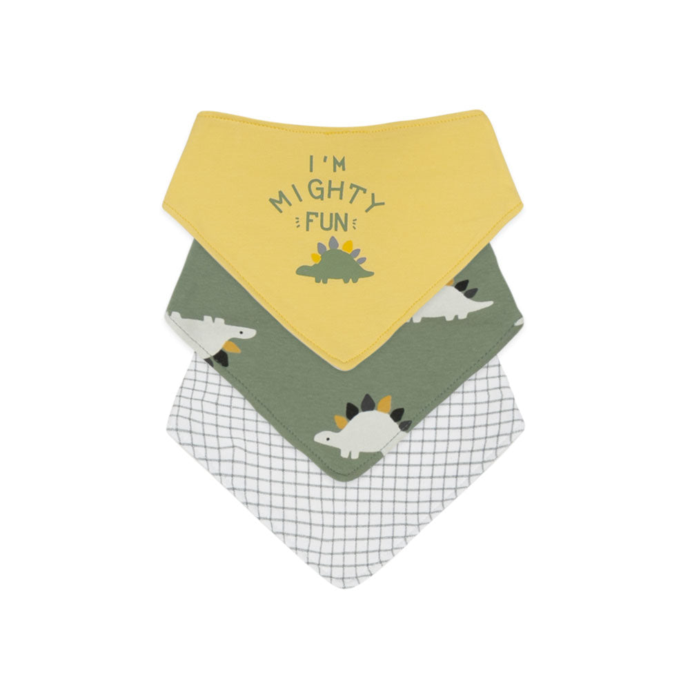MULTI-COLOR MIGHTY DINI BIBS PK-3