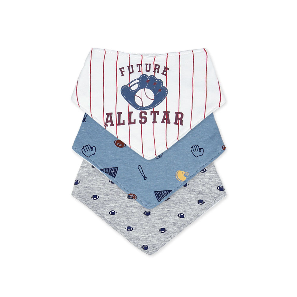 BIBS BANDANA PK-3 BLUE RUGBY CHAMP
