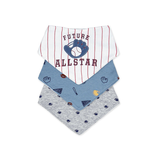 BIBS BANDANA PK-3 BLUE RUGBY CHAMP