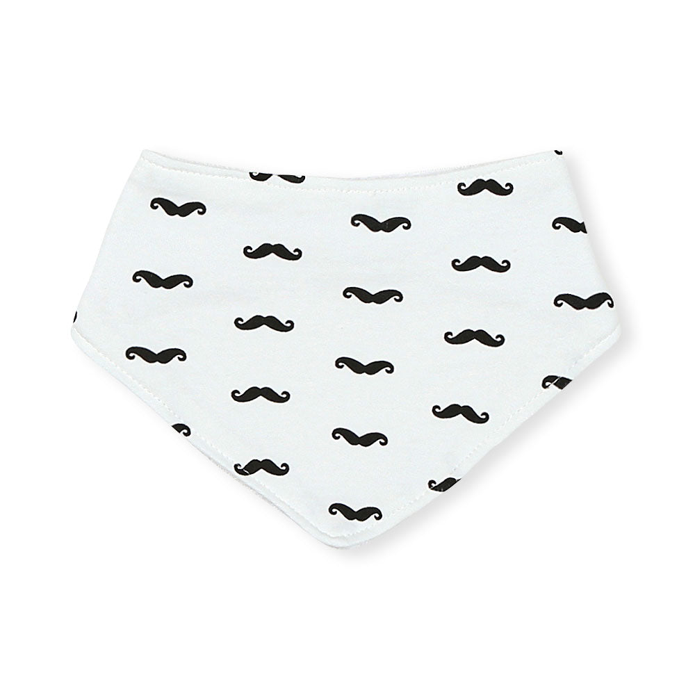 BIBS BANDANA PK-3 BLACK STRIPES FUNNY MUSTACHE