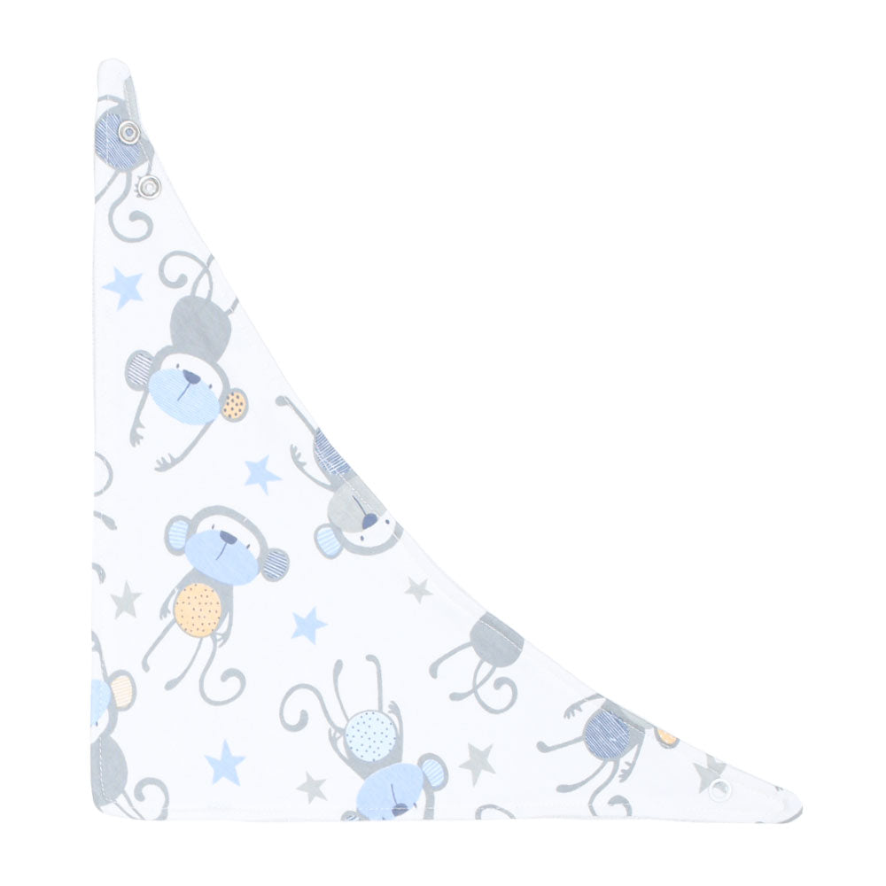 BIBS BANDANA PK-3 BLUE MONKEY