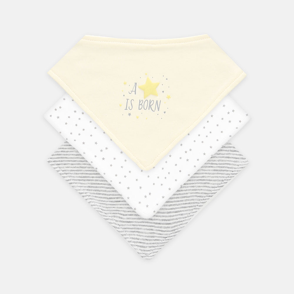 BIBS BANDANA PK-3 STAR BORN
