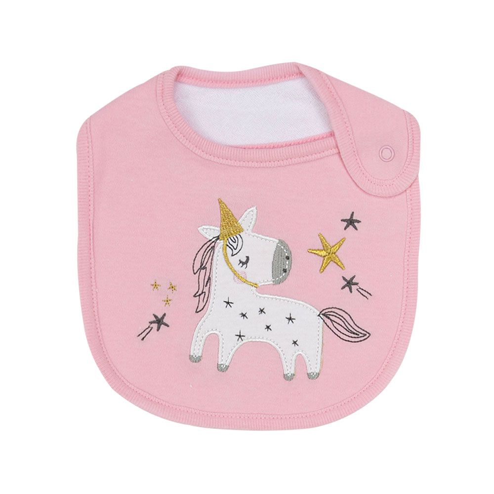 MULTI-COLOR STARRY UNICORN BIBS PK-2