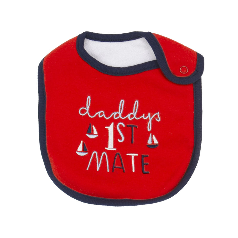RED DADDY'S 1ST MATE BOY BIBS PK-2