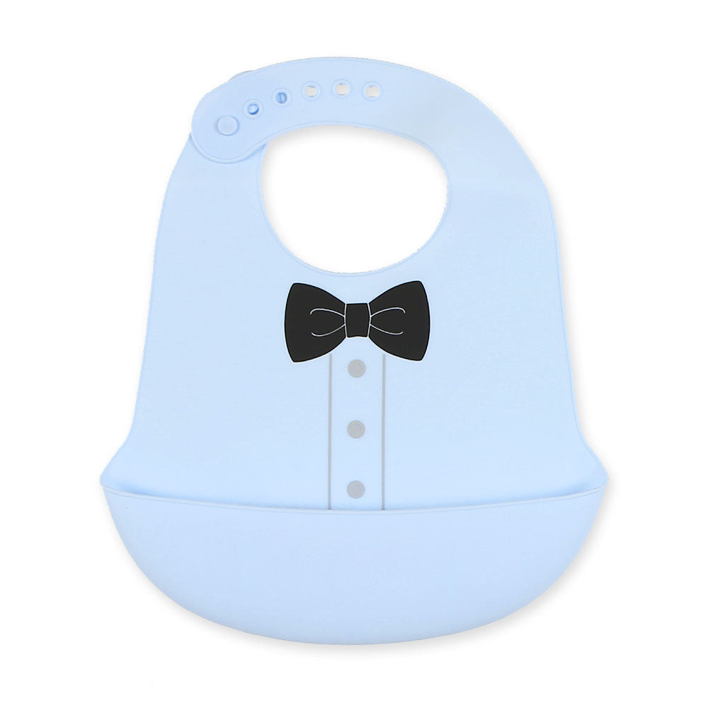 SILICONE BIB BLUE GENTLEMAN