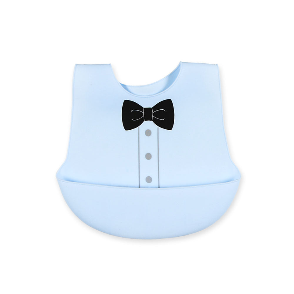 SILICONE BIB BLUE GENTLEMAN