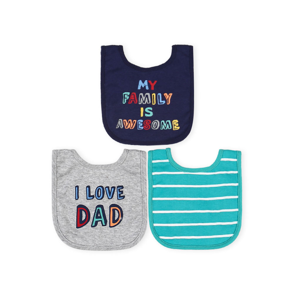 BIBS PK-3 MULTI-COLOR STRIPES FAMILY & DAD
