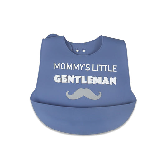SILICONE BIB BLUE LITTLE GENTLEMAN