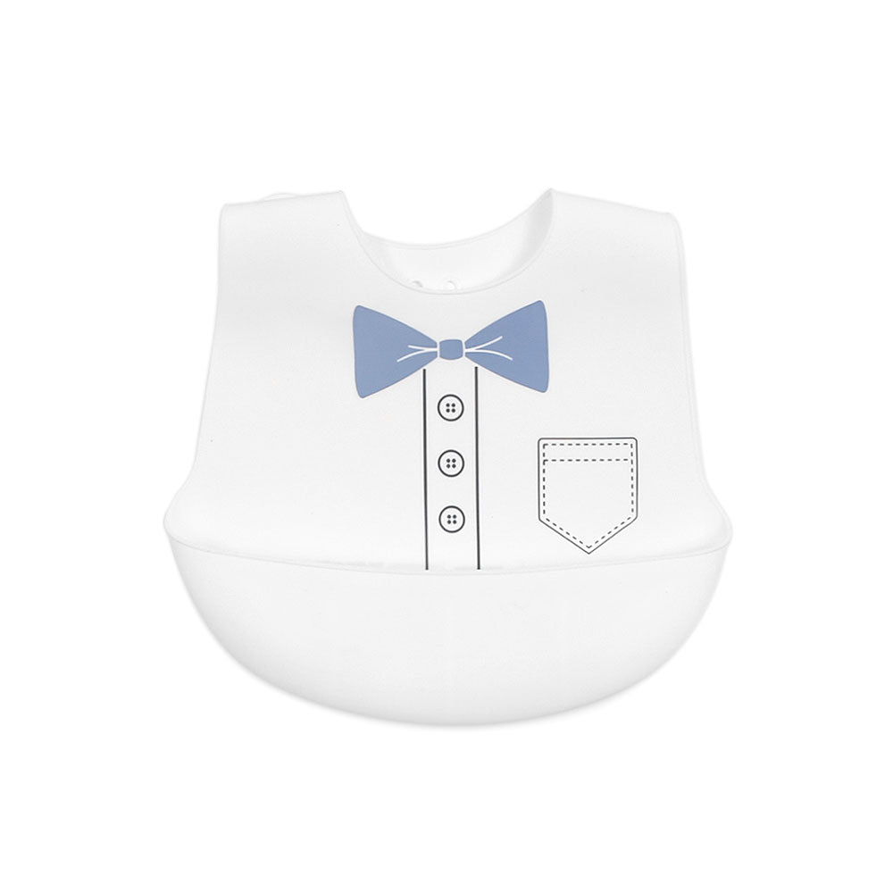 SILICONE BIB WHITE GENTLEMAN