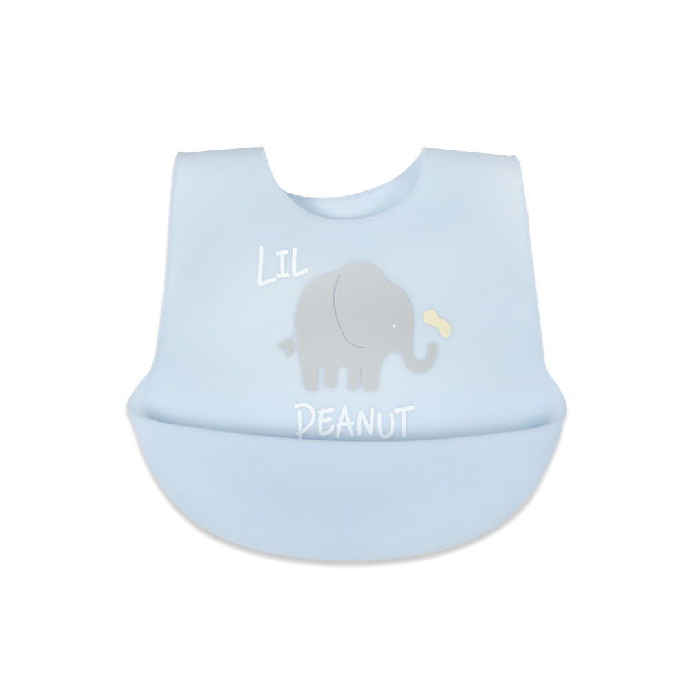 SILICONE BIB BLUE LIL PEANUT