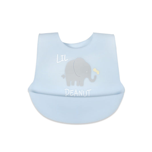 SILICONE BIB BLUE LIL PEANUT