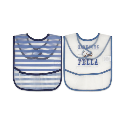 BIBS PK-2 BLUE HANDSOME LIL FELLA WATERPROOF