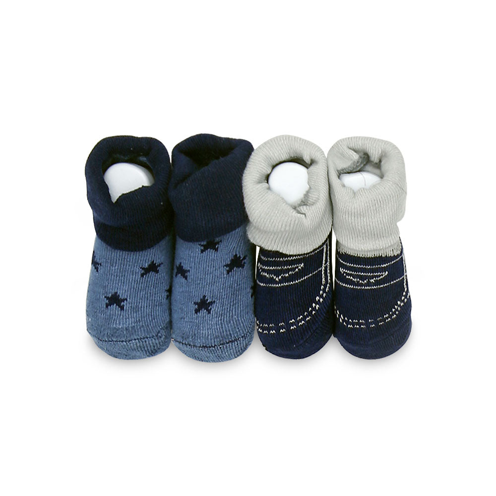 BIBS PK-3 & 2 BOOTIES BLUE HANDSOME GENTLEMAN