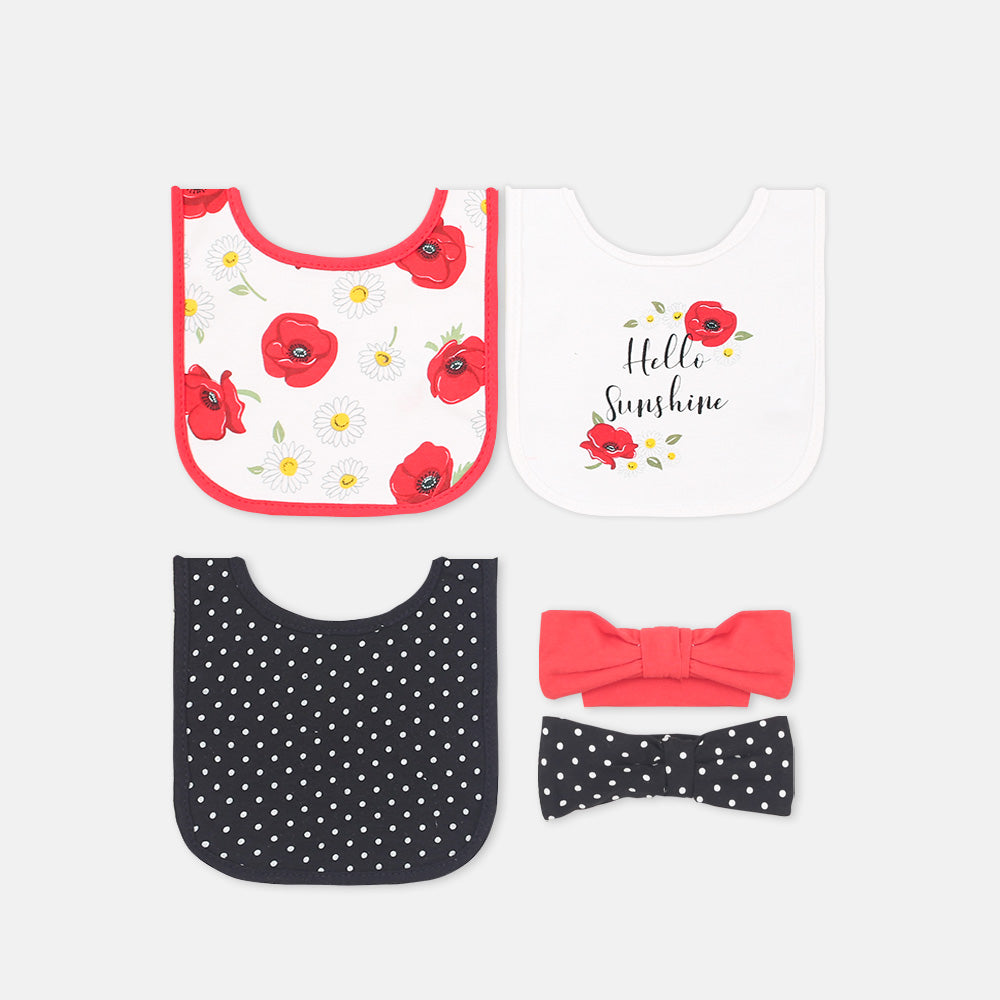 BIBS PK-3 WITH 2 HEAD BANDS HELLO SUNSHINE