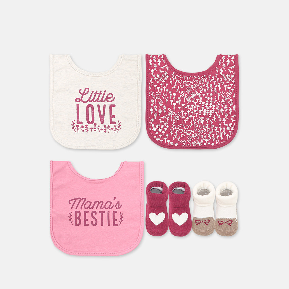 BIBS PK-3 WITH 2 BOOTIES MAMA'S BESTIE