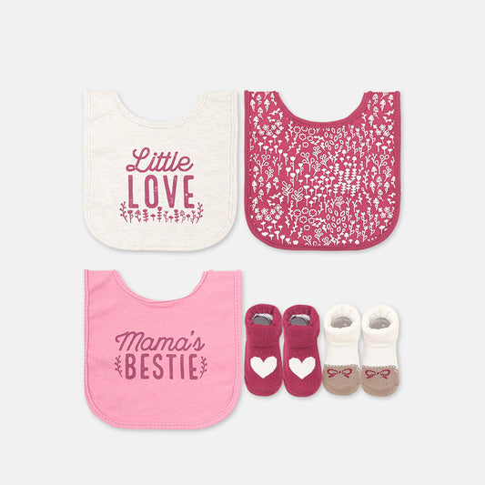 BIBS PK-3 WITH 2 BOOTIES MAMA'S BESTIE