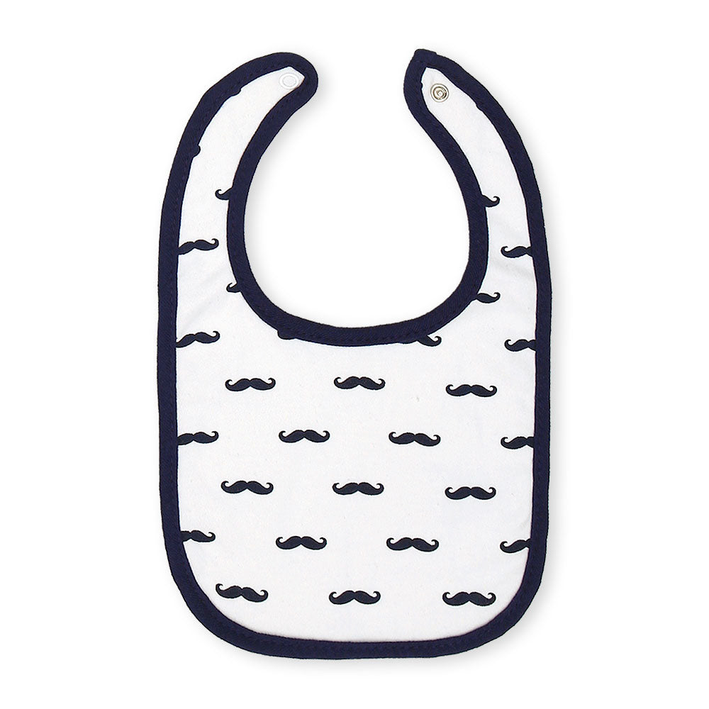 BIBS PK-3 & 2 BOOTIES NAVY STRIPED MUSTACHE