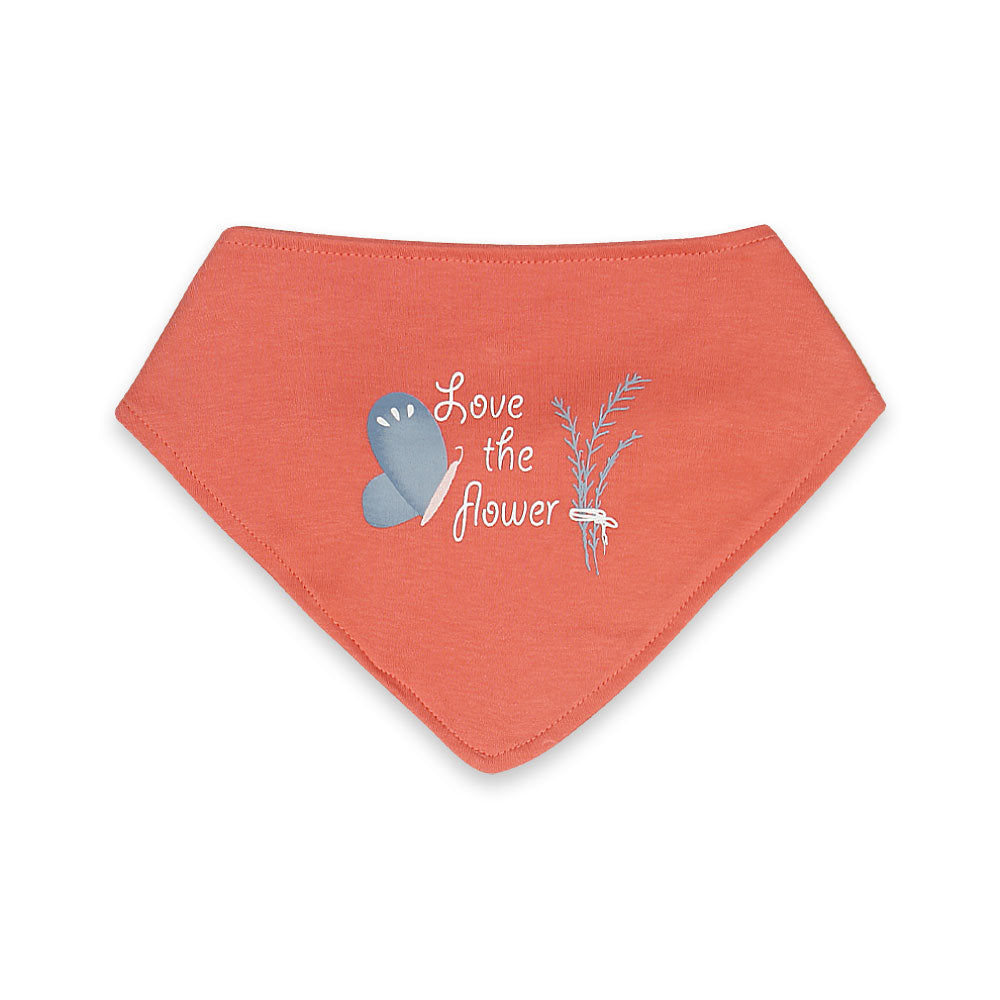 BIBS GIRL BANDANA PK-2 CORAL BUTTERFLIES