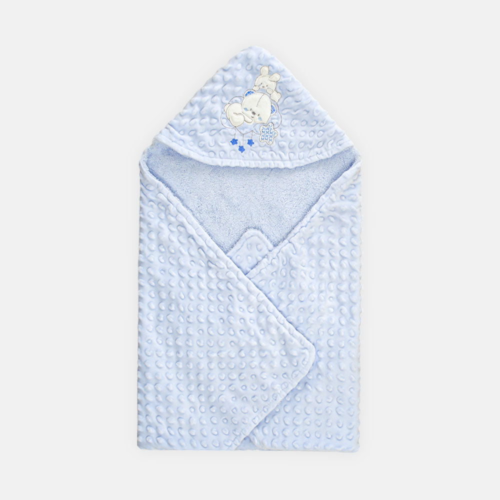 BLANKET BEAR CLOUD BLUE VELVET