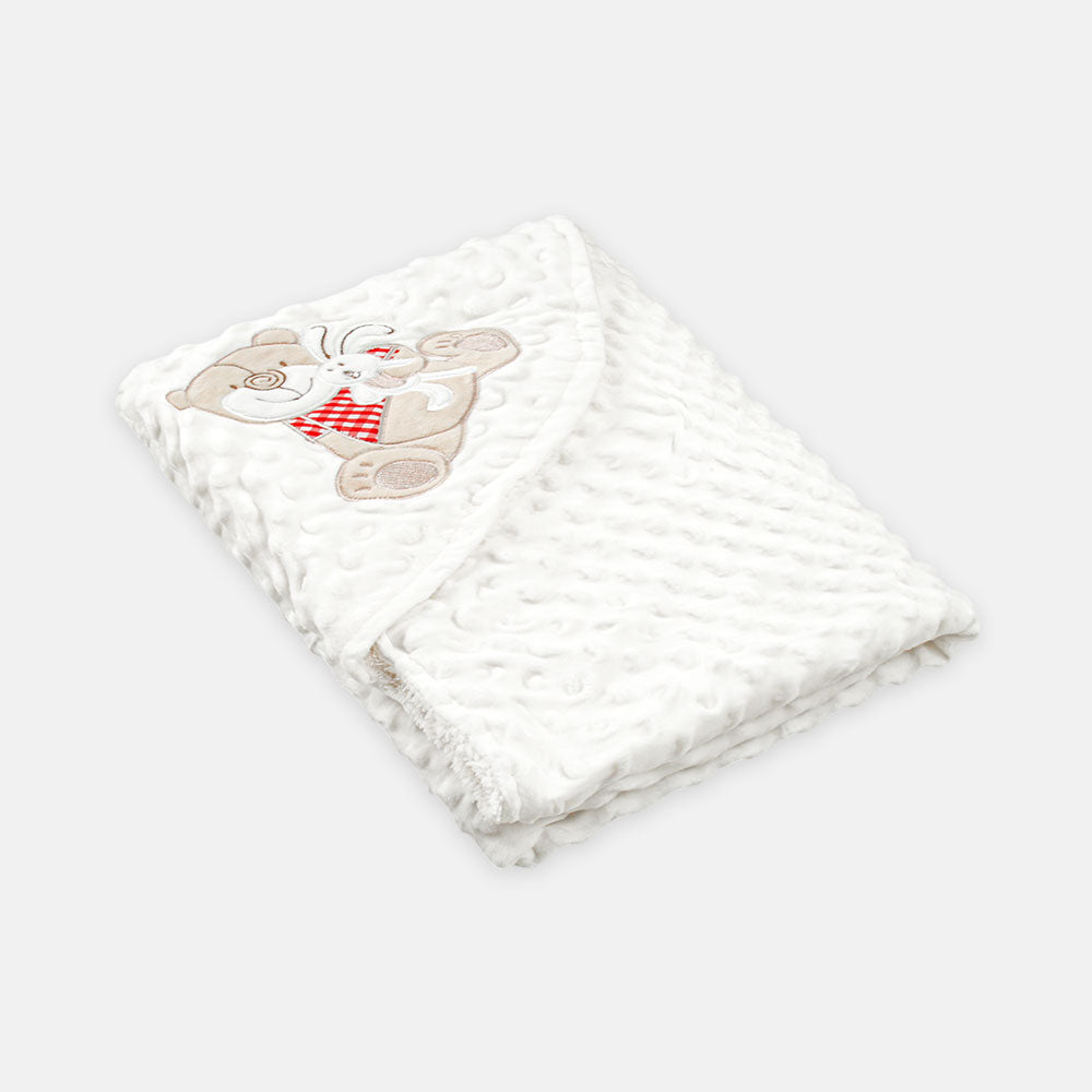 BLANKET TEDDY BEAR EMBROIDERED