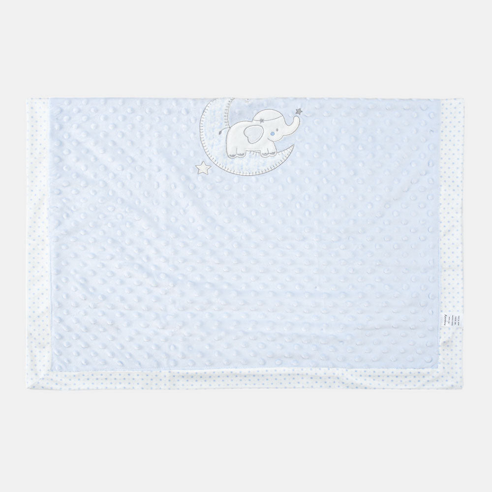 BLANKET ELEPHANT MOON WHITE VELVETY
