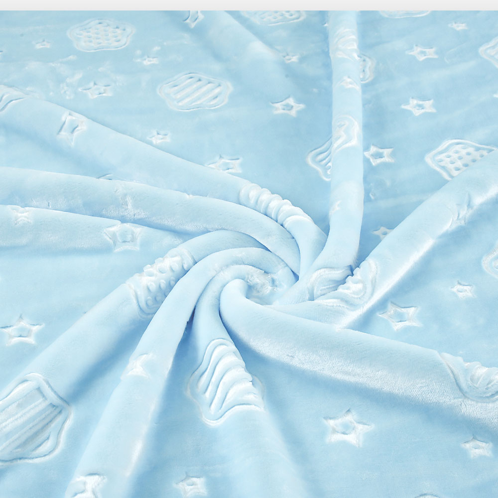BLANKET SKY BLUE EMBOSSED STARS