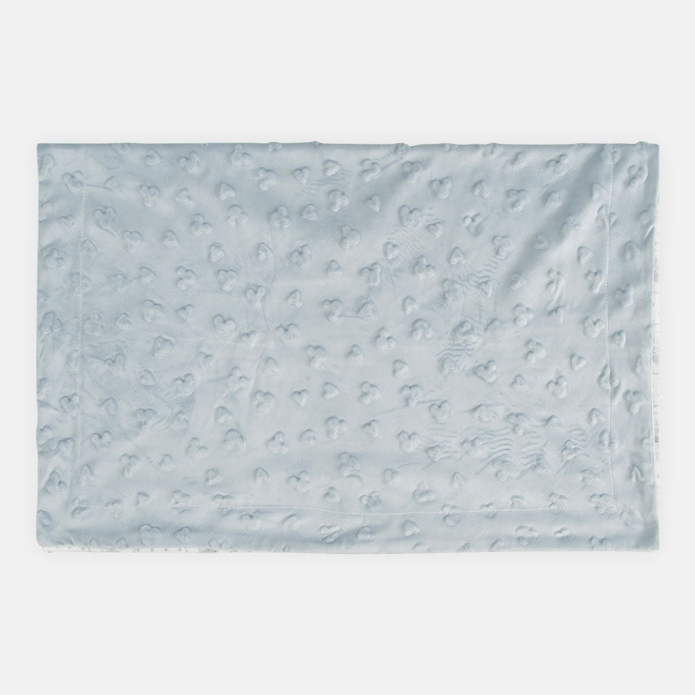 BLANKET GREY EMBOSSED BEAR