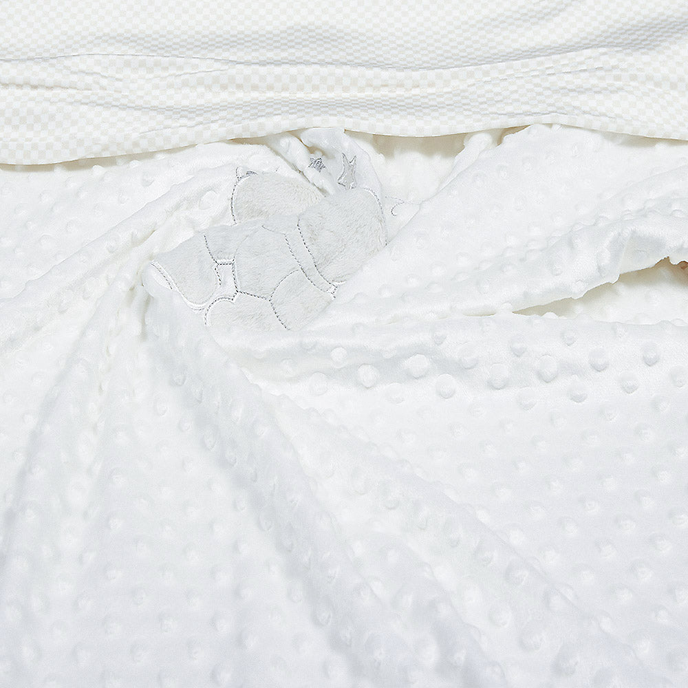 BLANKET WHITE MINKY GOOD NIGHT TEDDY