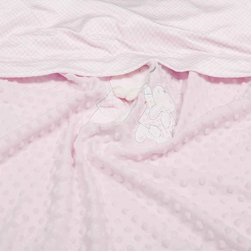 BLANKET PINK MINKY GOOD NIGHT BUNNY
