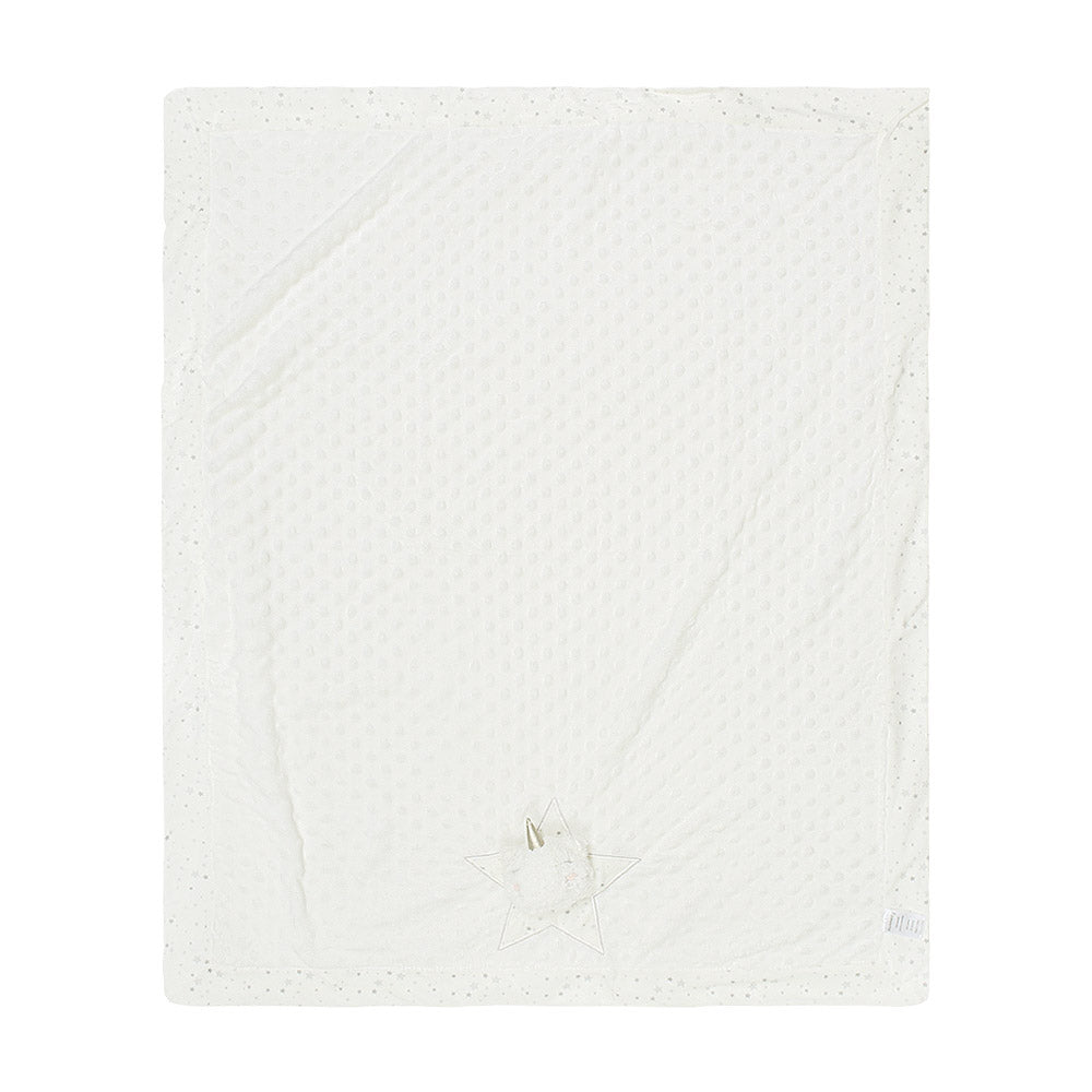 BLANKET WHITE MINKY STARS