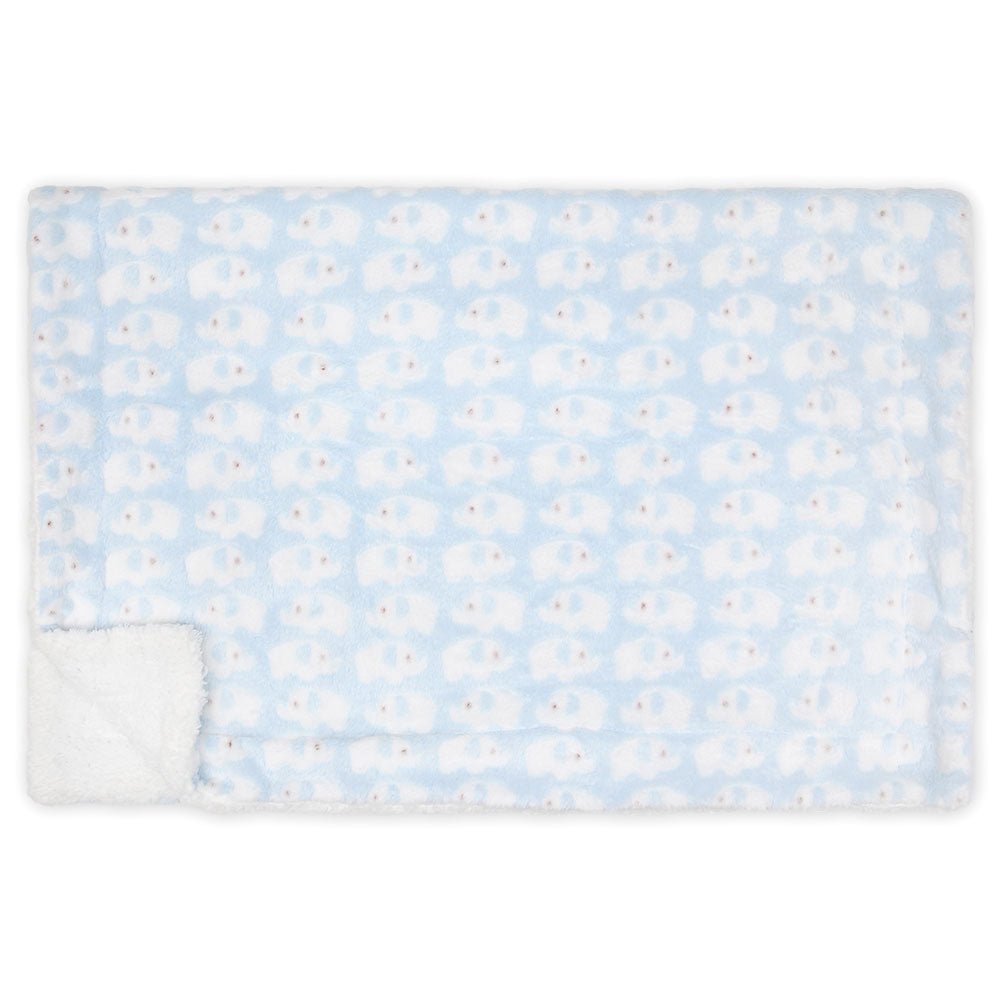 BLANKET BLUE ELEPHANT FLEECE