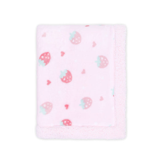BLANKET PINK STRAWBERRY FLEECE