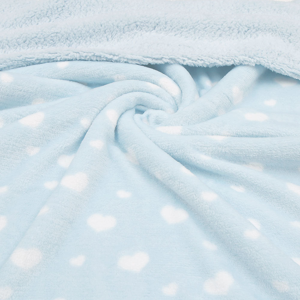 BLANKET BLUE HEARTS FLEECE