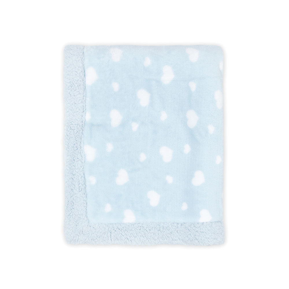 BLANKET BLUE HEARTS FLEECE