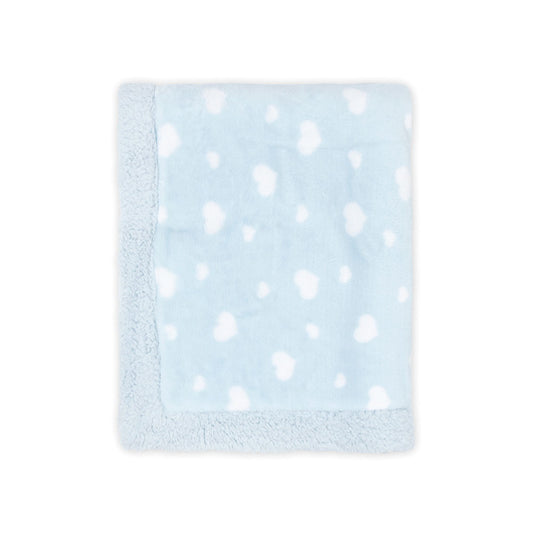 BLANKET BLUE HEARTS FLEECE