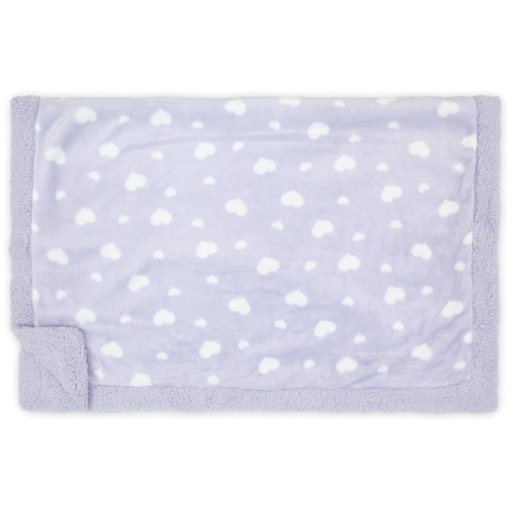 BLANKET PURPLE HEARTS FLEECE