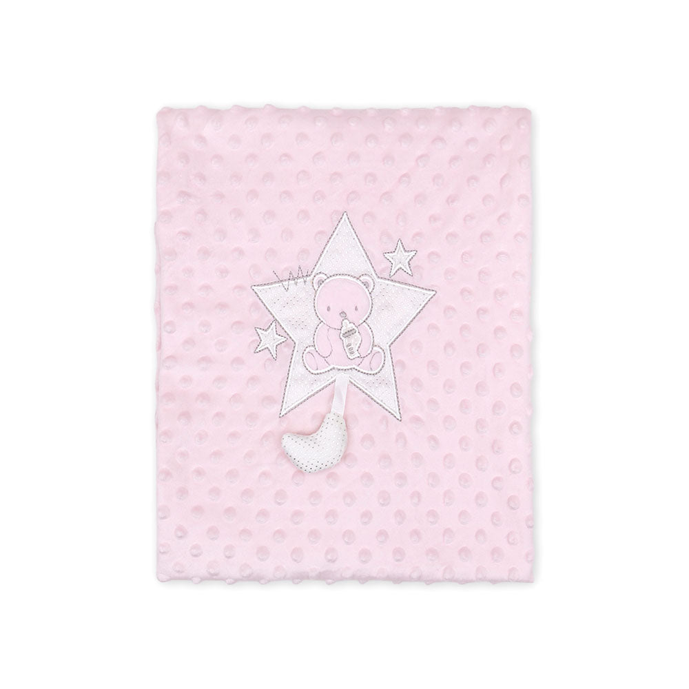 BLANKET PINK TEDDY MINKY