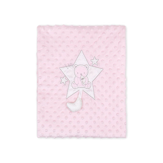 BLANKET PINK TEDDY MINKY