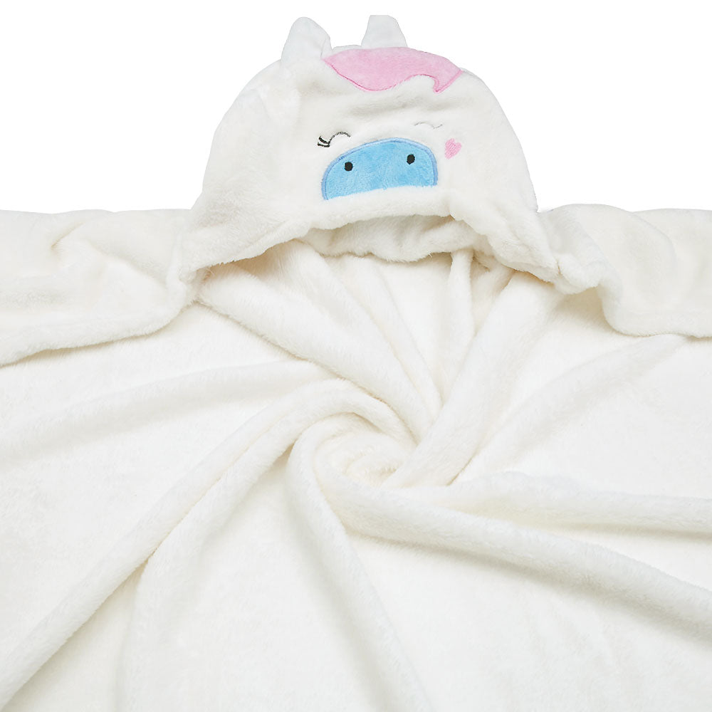 BLANKET CREAM UNICORN HOODED