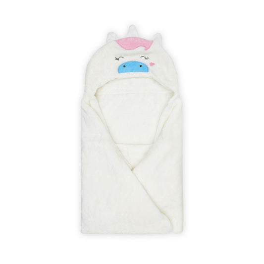 BLANKET CREAM UNICORN HOODED
