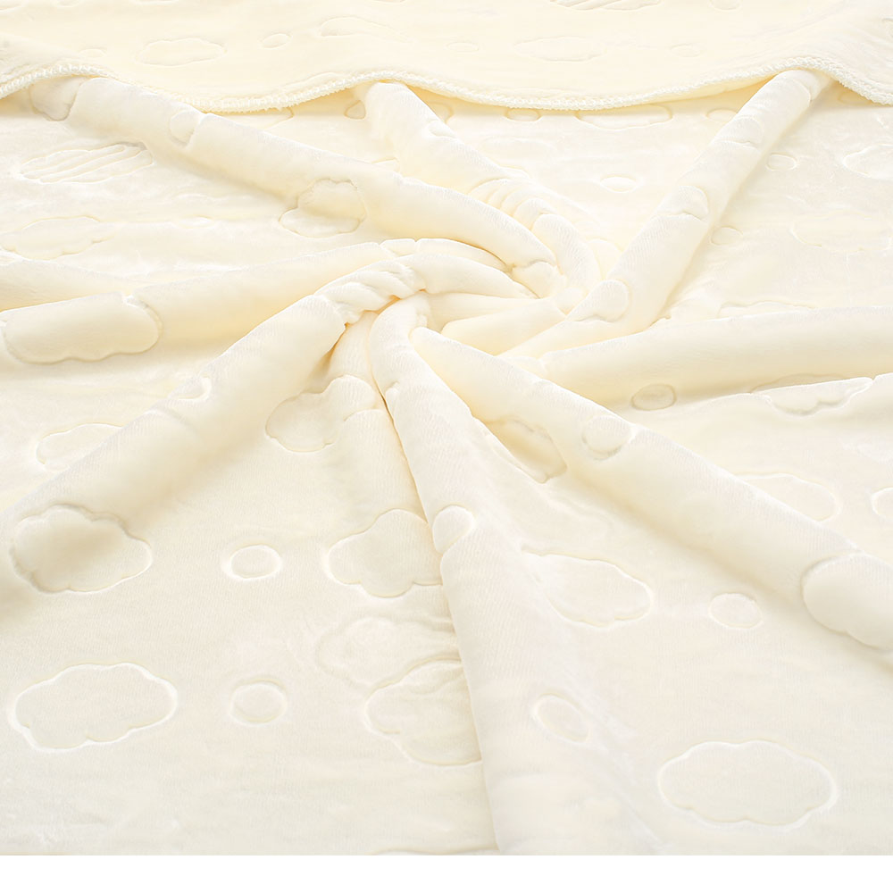 BLANKET CREAM CLOUD EMBOSSED