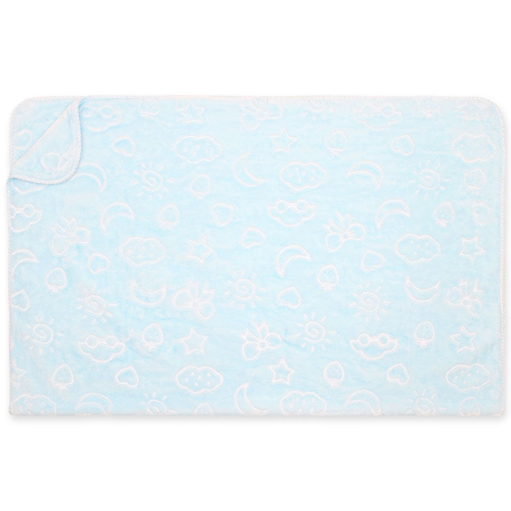 BLANKET BLUE MOON EMBOSSED