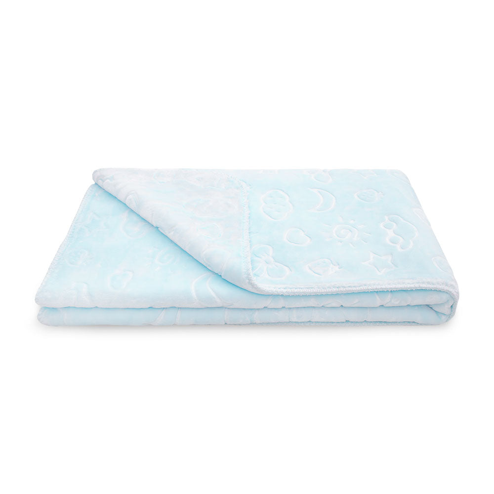 BLANKET BLUE MOON EMBOSSED
