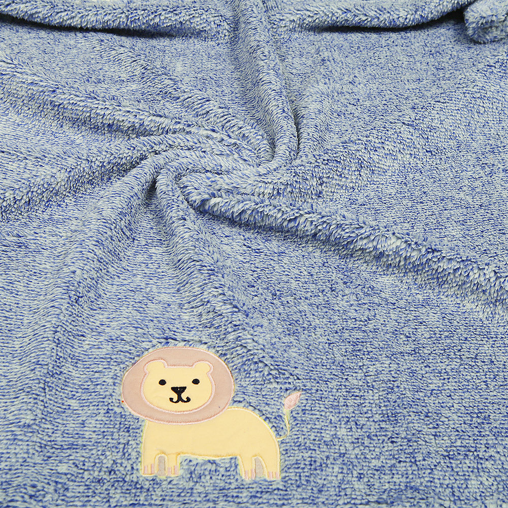 BLANKET BLUE WOOLEN LION