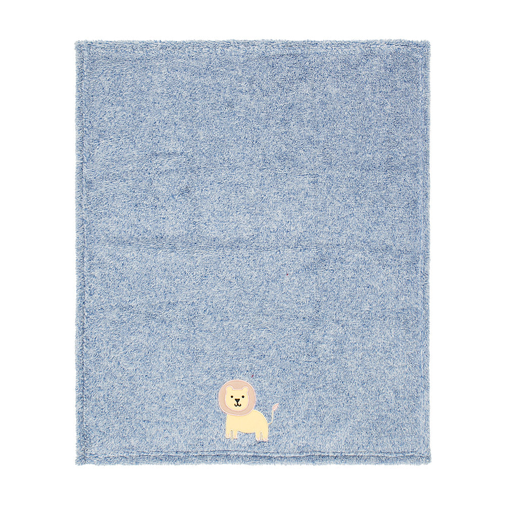 BLANKET BLUE WOOLEN LION
