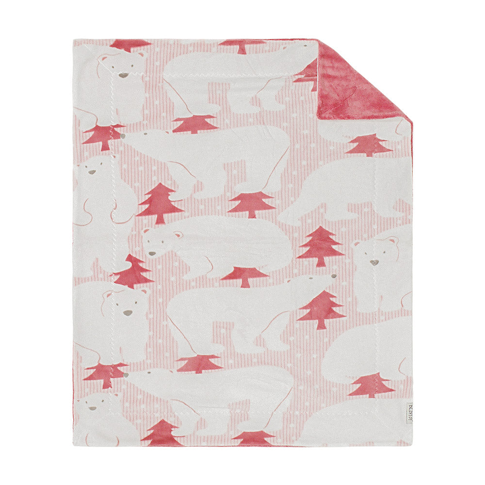 BLANKET PUNCH PINK POLAR BEAR
