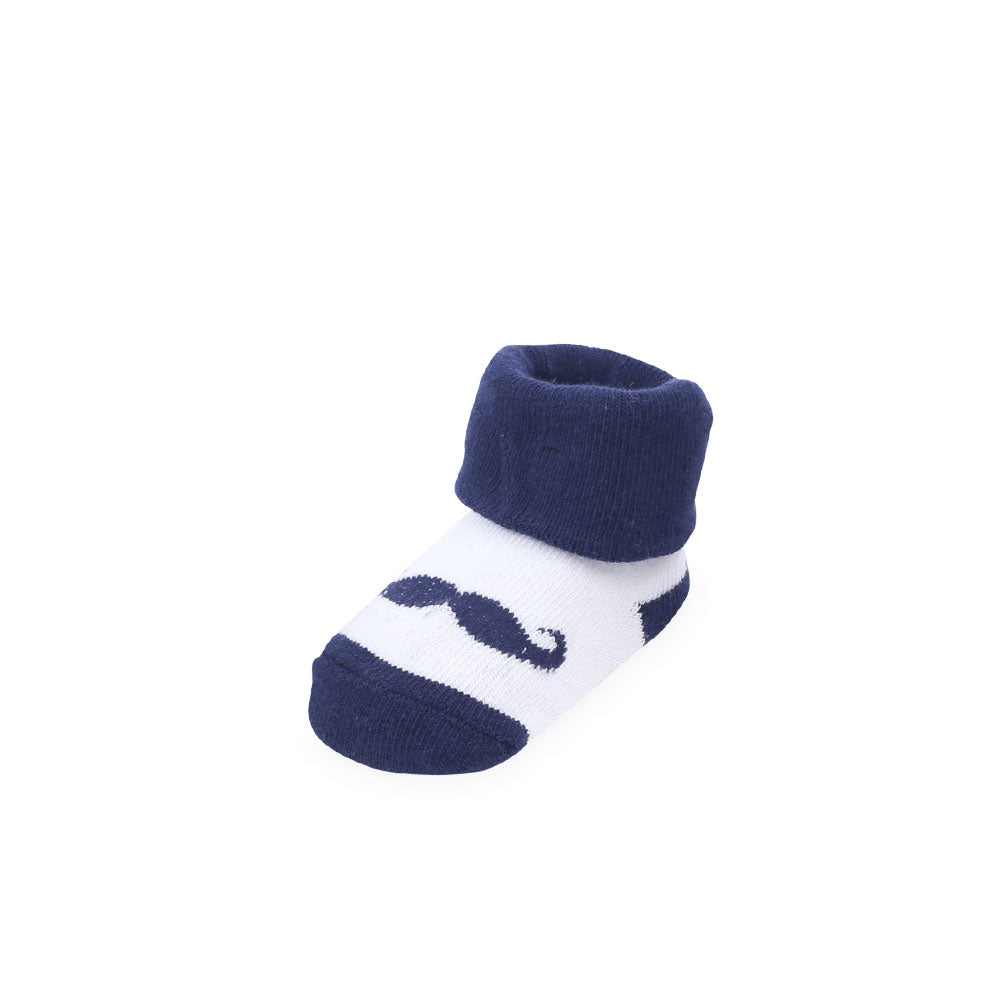 BOOTIES PK-3 & BOW PK-3 MULTICOLOR MOUSTACHE