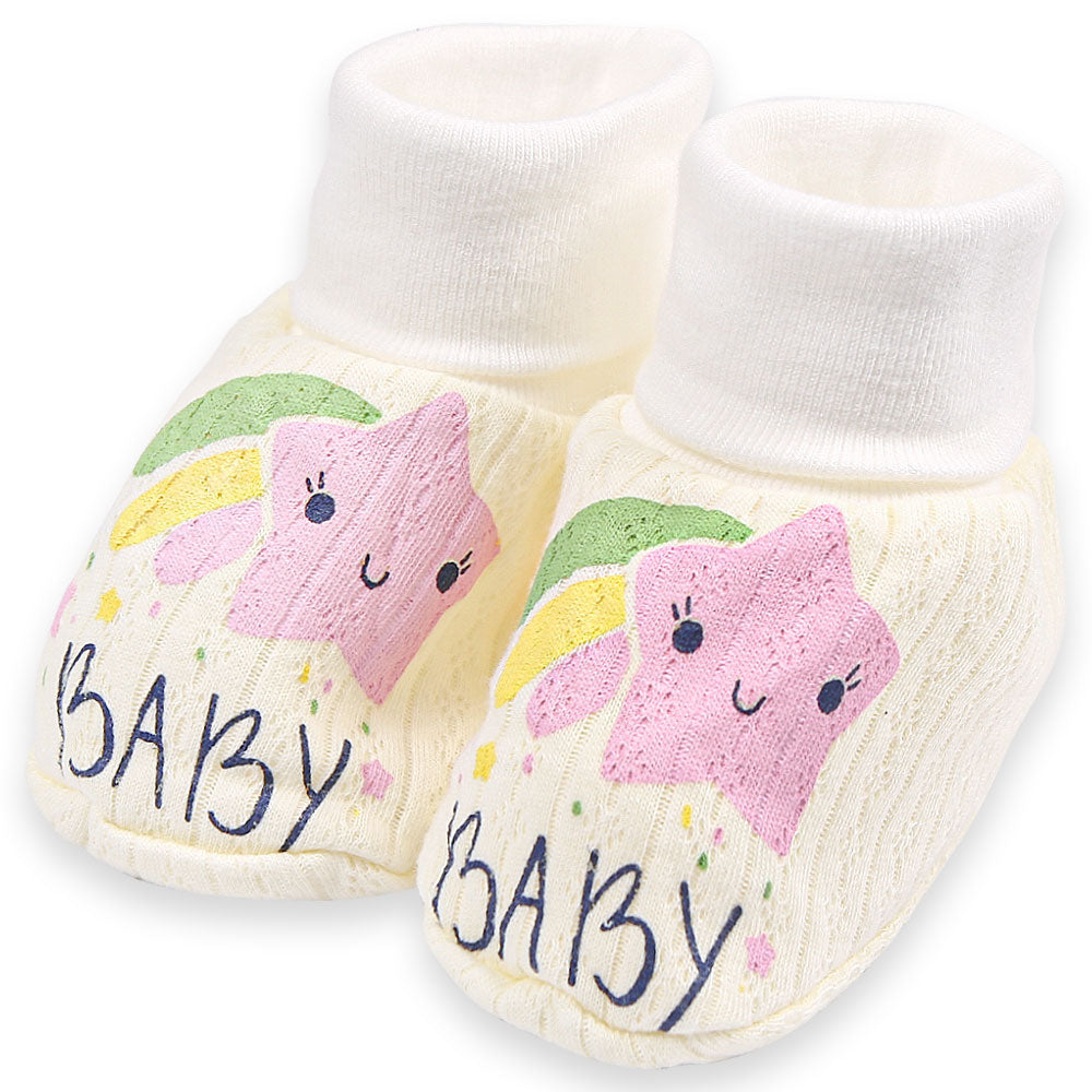 BOOTIES YELLOW BABY STAR BOOTIES