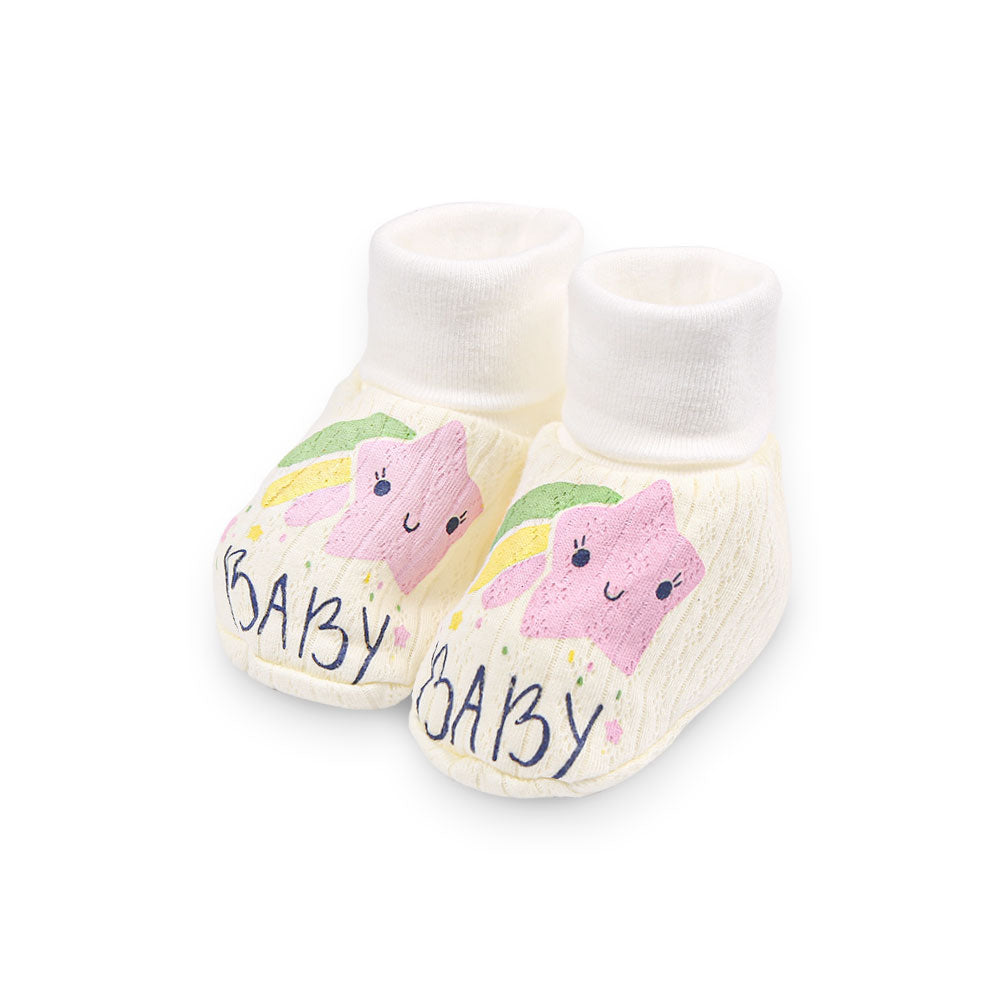 BOOTIES YELLOW BABY STAR BOOTIES